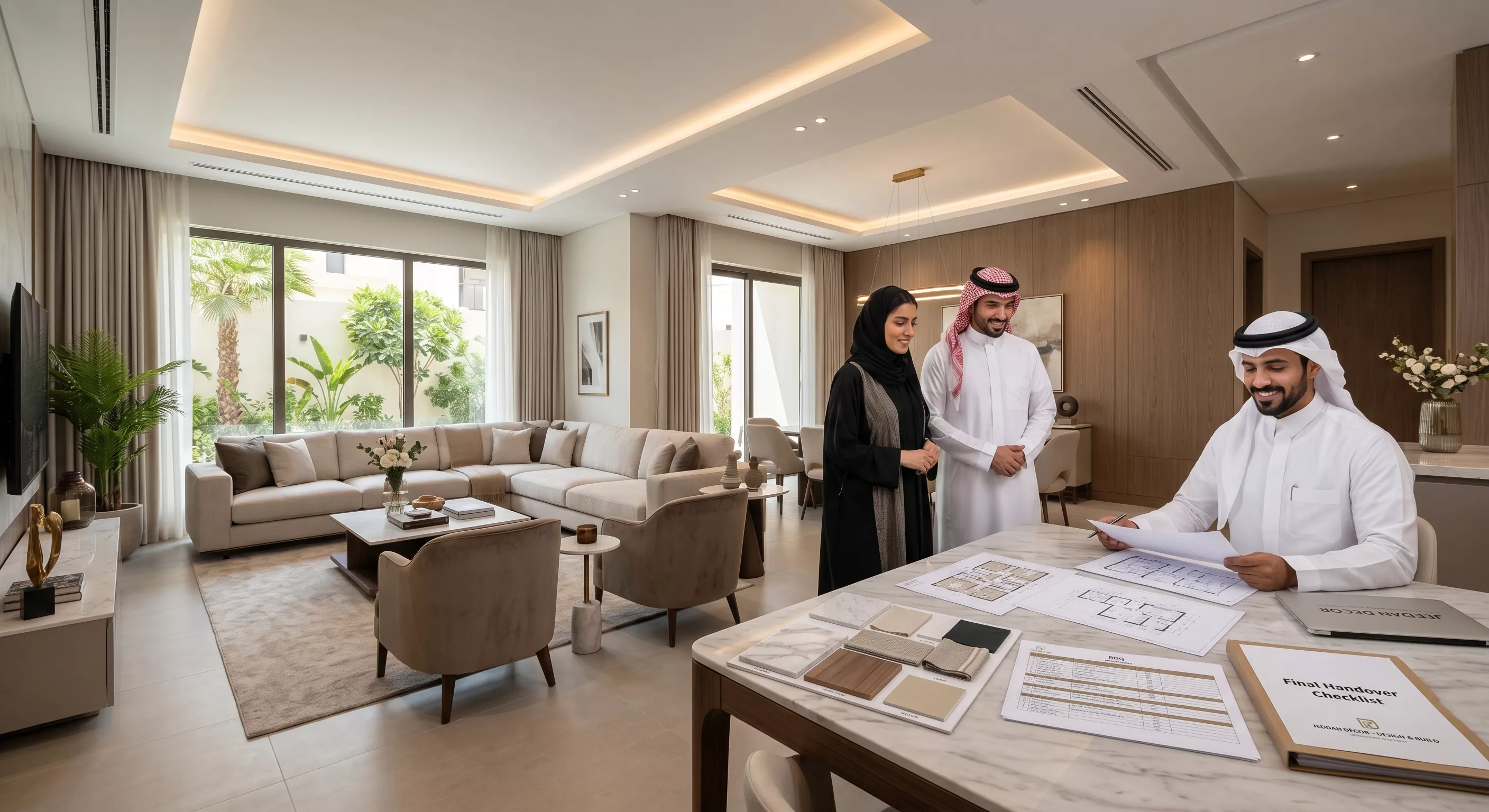 دليل التصميم الداخلي والتشطيب في جدة والسعودية| سعر المتر وتسليم مفتاح